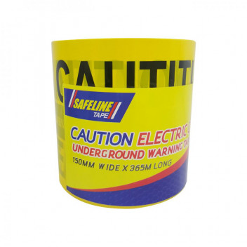 Caution Electric Cable Below Warning Tape - 150mm x 365m